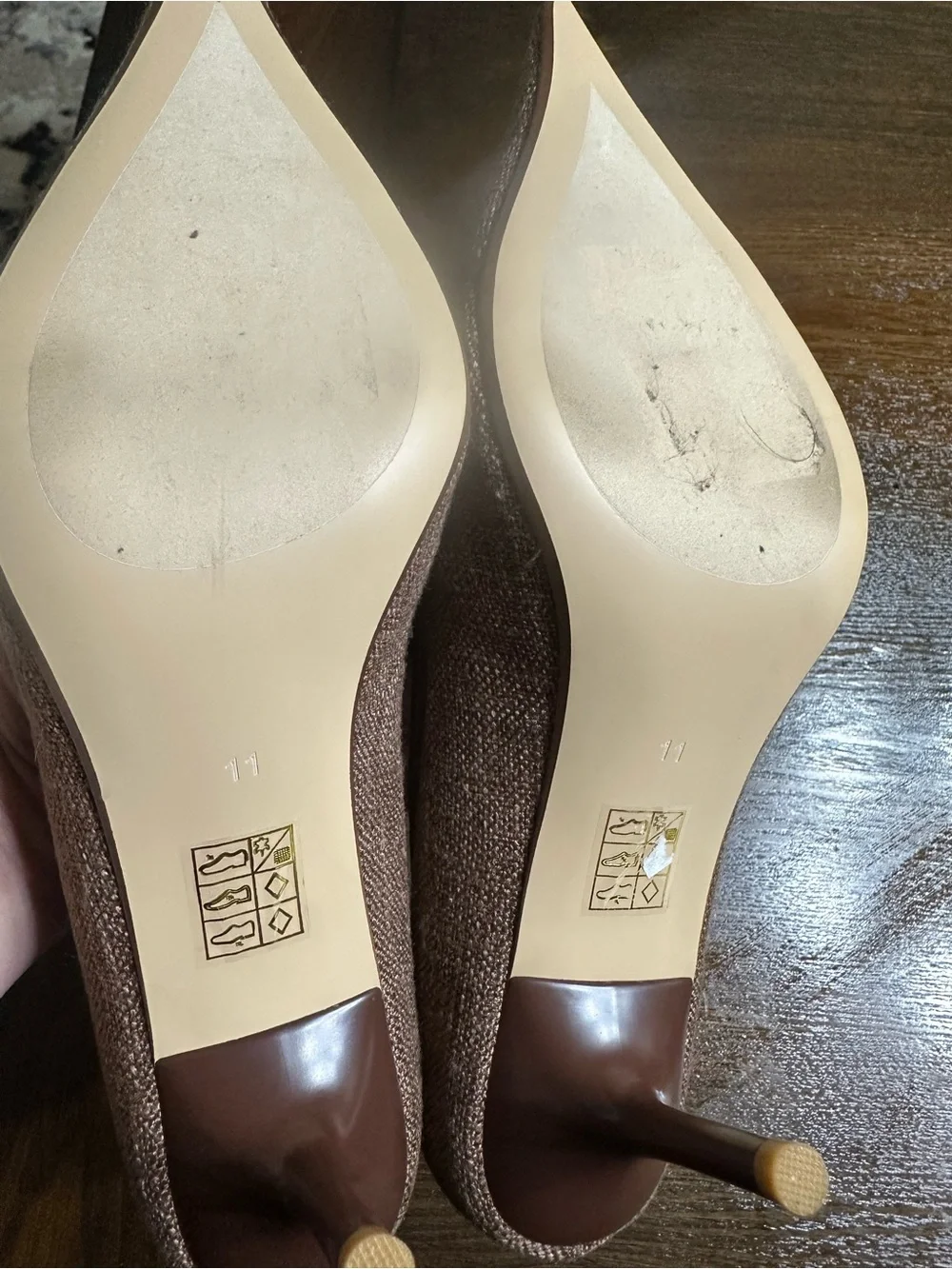 Jeffrey Campbell Taupe Brown Pointed Toe Kitten Heel Pumps